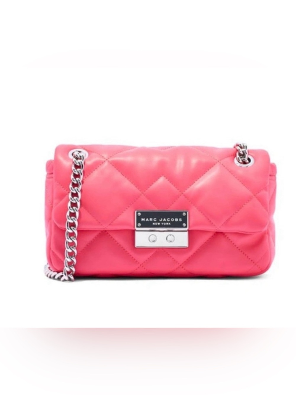 NWT Marc Jacobs Quilted Moto Shoulder Bag in Pink Lemonade